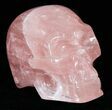 Polished Brazilian Rose Quartz Crystal Skull #50699-2